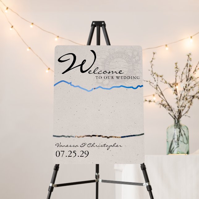Puerto Rico Passport Wedding Welcome Sign (In Situ (Stand))