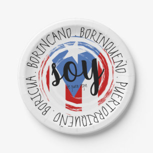 Puerto Rico Patriotic De Pura Cepa Paper Plates