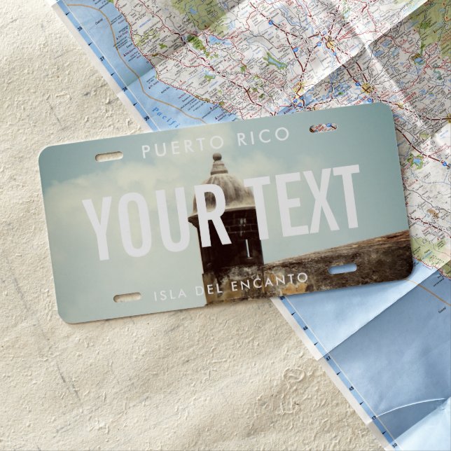 Puerto Rico Personalized License Plate (In Situ)