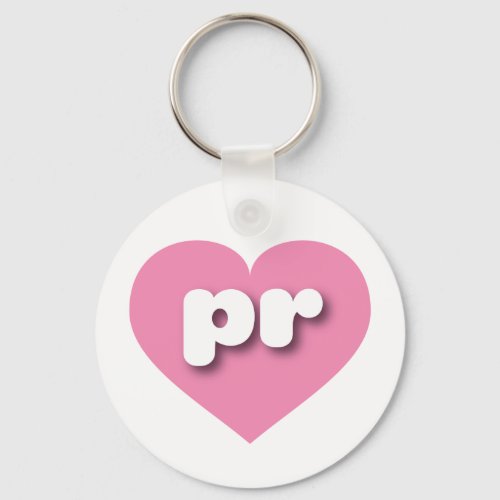 Puerto Rico Pink Heart _ I love pr Keychain
