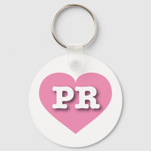 Puerto Rico Pink Heart _ I love PR Keychain