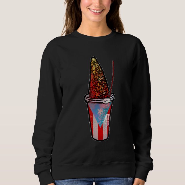 Puerto Rico Piragua Boricua Flag Sweatshirt (Front)