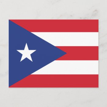 Puerto Rico Plain Flag Postcard by representshop at Zazzle