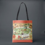 Puerto Rico Postcard Map Shoulder Tote Bag<br><div class="desc">A vintage,  very colorful postcard map of Puerto Rico repurposed!  You can alter the back and personalize it however you like or simply purchase the tote as is. We think it's perfect!</div>