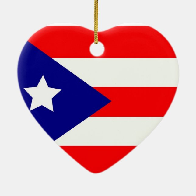Puerto Rico Pride Ceramic Ornament (Back)