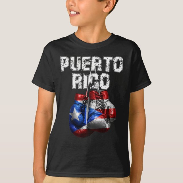 Puerto Rico Pride - Vintage Boxing Gloves  T-Shirt (Front)