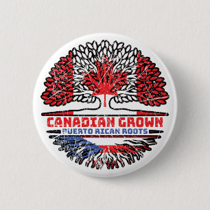 Puerto Rico Puerto Rican Canadian Canada Roots Button