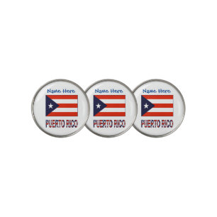 Puerto Rico Puerto Rican Flag Blue Personalization Golf Ball Marker