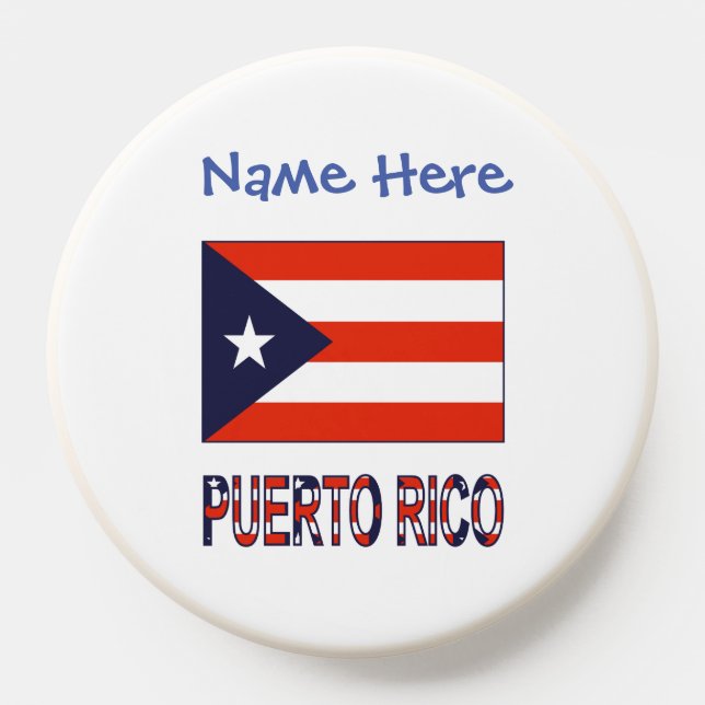 Puerto Rico Puerto Rican Flag Blue Personalization PopSocket (Popsocket)