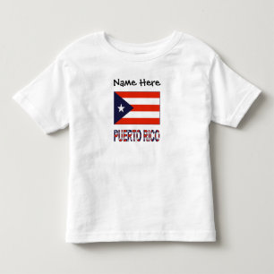 Puerto Rico Puerto Rican Flag Blue Personalization Toddler T-shirt