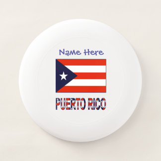 Puerto Rico Puerto Rican Flag Blue Personalization Wham-O Frisbee