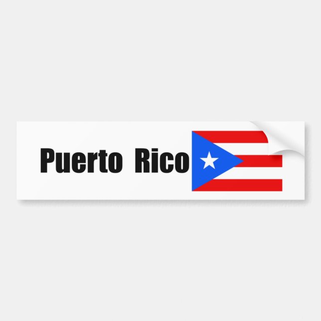 Puerto Rico, Puerto Rican flag Bumper Sticker (Front)