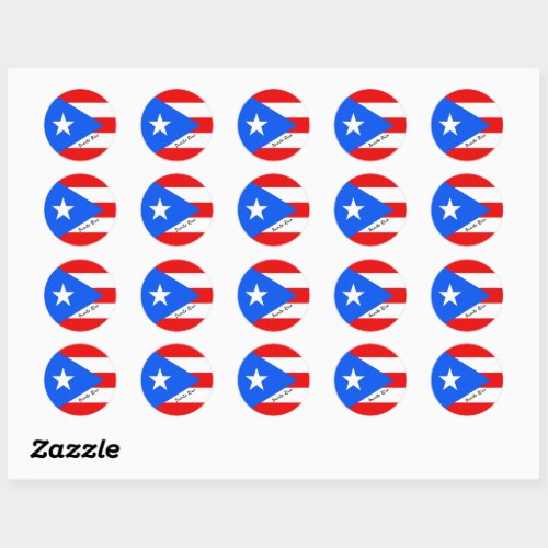 Puerto Rico  Puerto Rican flag patriots  sports Classic Round Sticker