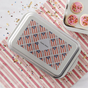 Puerto Rico Puerto Rican Flag Tiled Black Personal Cake Pan