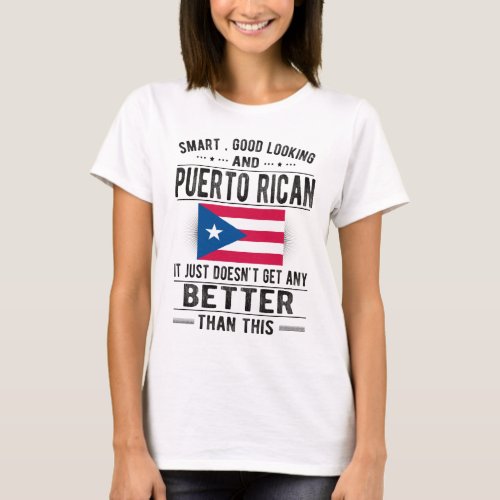 Puerto Rico Puerto Rican Roots Puerto Rico Flag T_Shirt