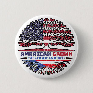 Puerto Rico Puerto Rican US American USA United Button
