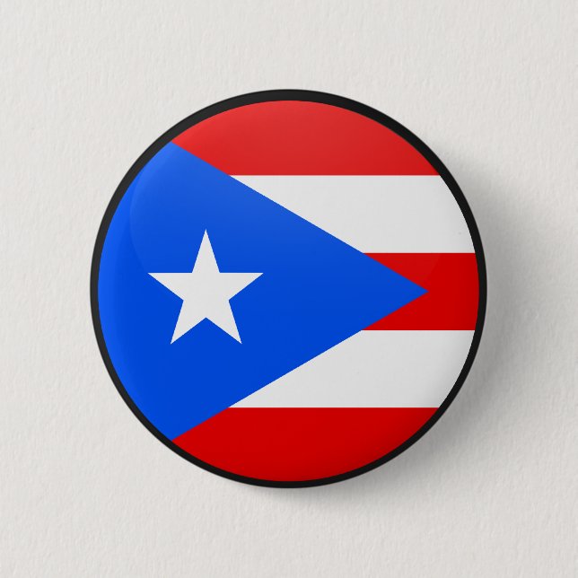Puerto Rico quality Flag Circle Button (Front)