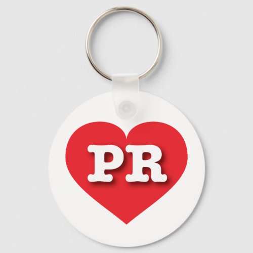 Puerto Rico Red Heart _ I love PR Keychain
