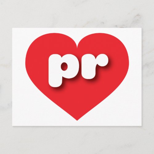 Puerto Rico red heart _ I love pr Postcard