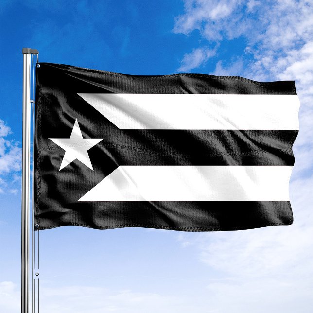 Puerto Rico Resistance Black and White Flag (Creator Uploaded)