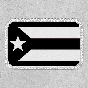 Puerto Rico Resistance Black and White Flag Patch