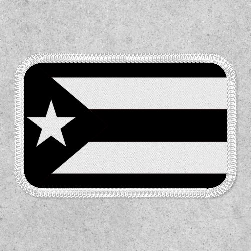 Puerto Rico Resistance Black and White Flag Patch