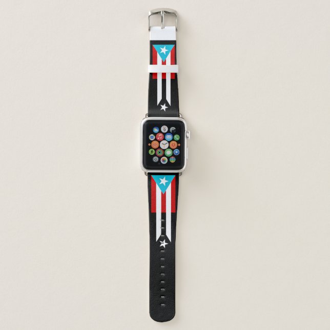 Puerto Rico Resistance Flags Apple Watch Band (Front)