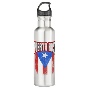 Puerto Rico Resiste Flag Stainless Steel Water Bottle