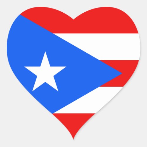 Puerto RicoRican Flag United States USA USA Heart Sticker