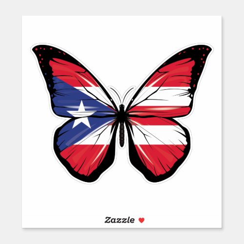 Puerto Rico ripped Flag Sticker