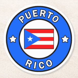 Puerto Rico Round Paper Coaster
