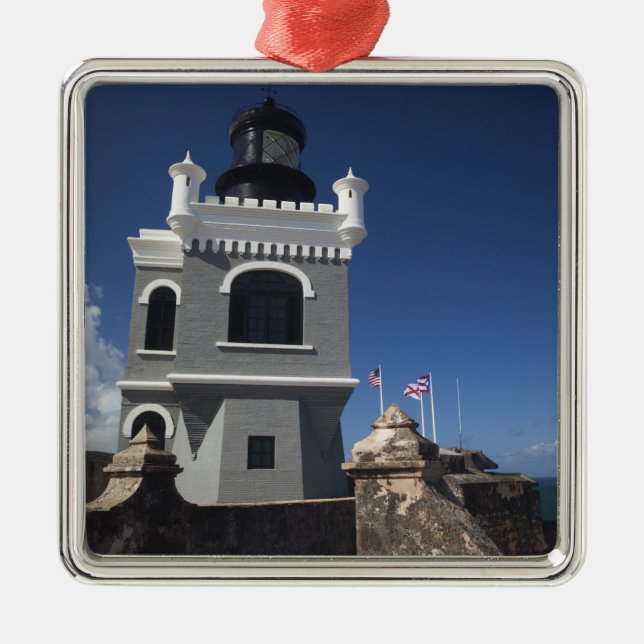 Puerto Rico, San Juan, Old San Juan, El Morro Metal Ornament (Front)