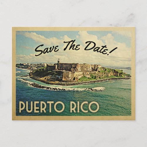 Puerto Rico Save The Date Vintage Postcards