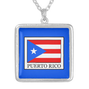 Puerto Rico Silver Plated Necklace