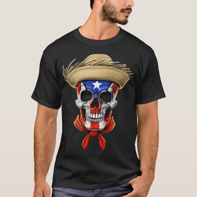 Puerto Rico Skull T-Shirt (Front)