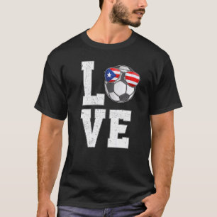 Puerto Rico Soccer Love Puerto Rican Fan Flag T-Shirt