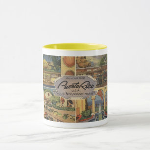 Puerto Rico Souvenir 1950s Vintage Inspired Mug
