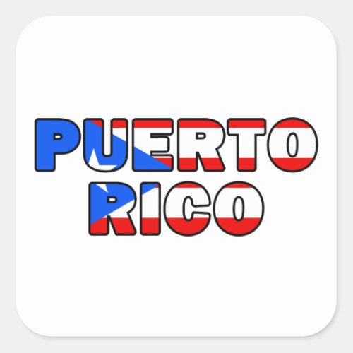 Puerto Rico Square Sticker