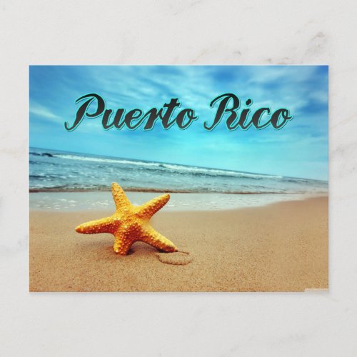 Puerto Rico starfish Postcard