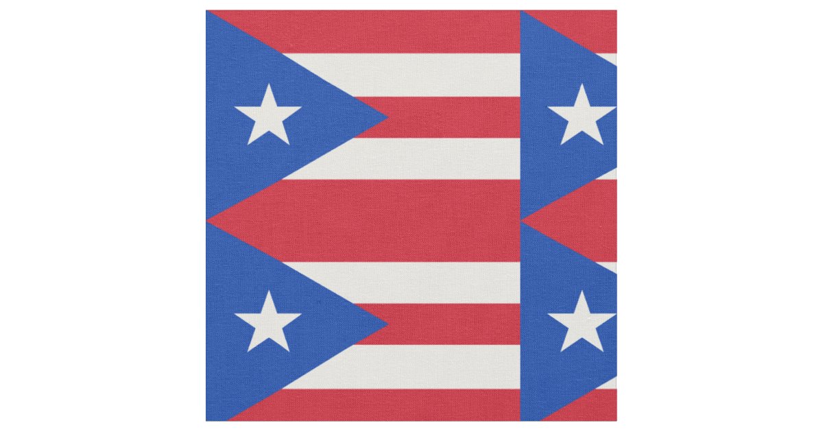 Puerto Rico State Flag Fabric | Zazzle