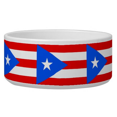 Puerto Rico State Flag Pet Bowl