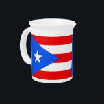 Puerto Rico State Flag Pitcher<br><div class="desc">Awesome Pitcher with Flag of Puerto Rico State. United States of America. This product its customizable.</div>