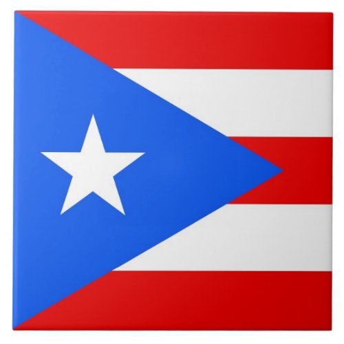 Puerto Rico State Flag Tile