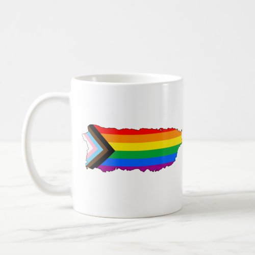 Puerto Rico State Pride LGBTQ Progress Pride Coffee Mug