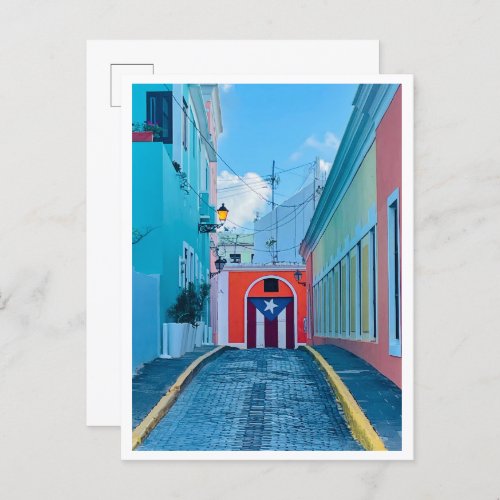 Puerto Rico Street  Postcard