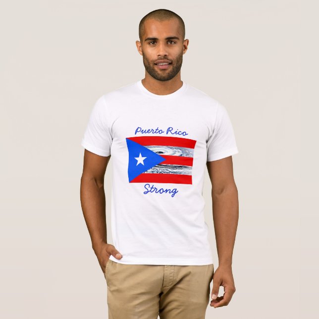 Puerto Rico  Strong Hurricane Flag Shirt (Front Full)