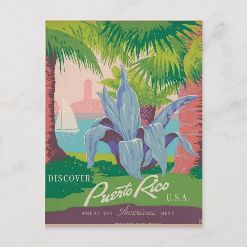 Puerto Rico Travel Postcard