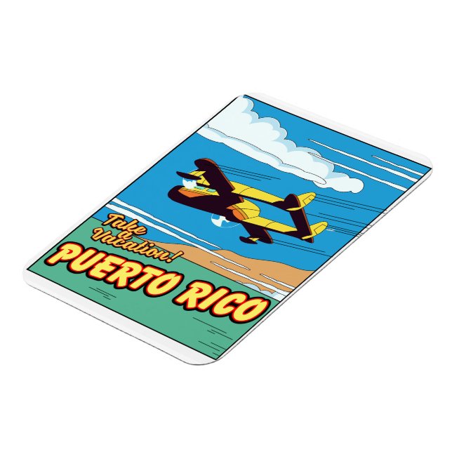 Puerto Rico travel poster Magnet (Left Side)