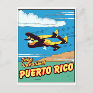 Puerto Rico travel poster Postcard