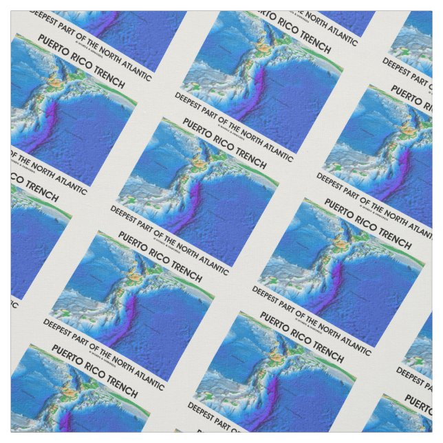 Puerto Rico Trench Deepest Part Of North Atlantic Fabric (Swatch)